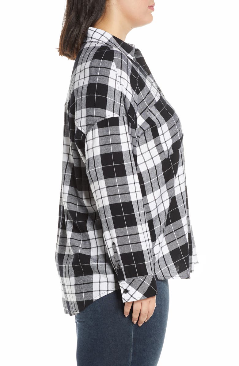 BP. Plaid Boyfriend Shirt, Alternate, color, 