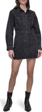 DKNY Jeans Long Sleeve Denim Shirtdress