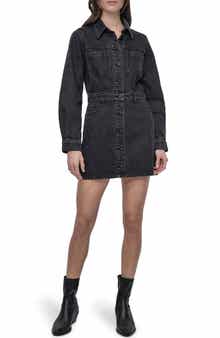 DKNY Jeans Long Sleeve Denim Shirtdress