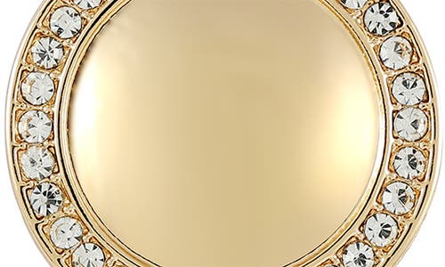 T Tahari Circle Pavé Clip-on Earrings In Gold