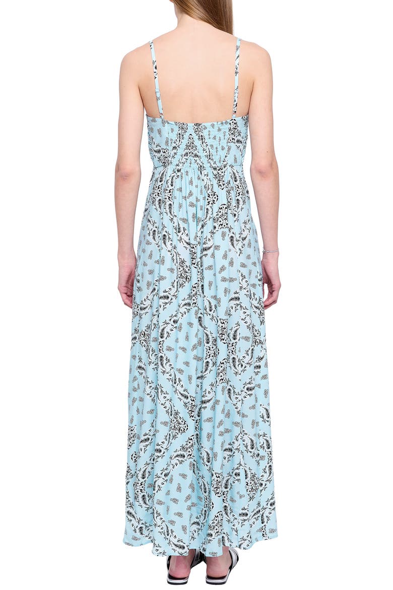 Rippie Soft Bandana Print Maxi Dress, Alternate, color, BLEU OXFORD
