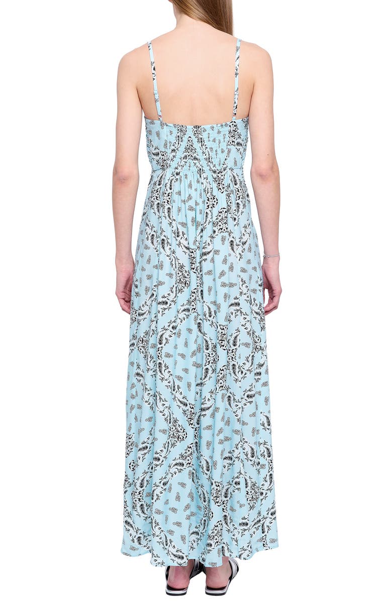 Zadig & Voltaire Rippie Soft Bandana Print Maxi Dress, Alternate, color, Bleu Oxford