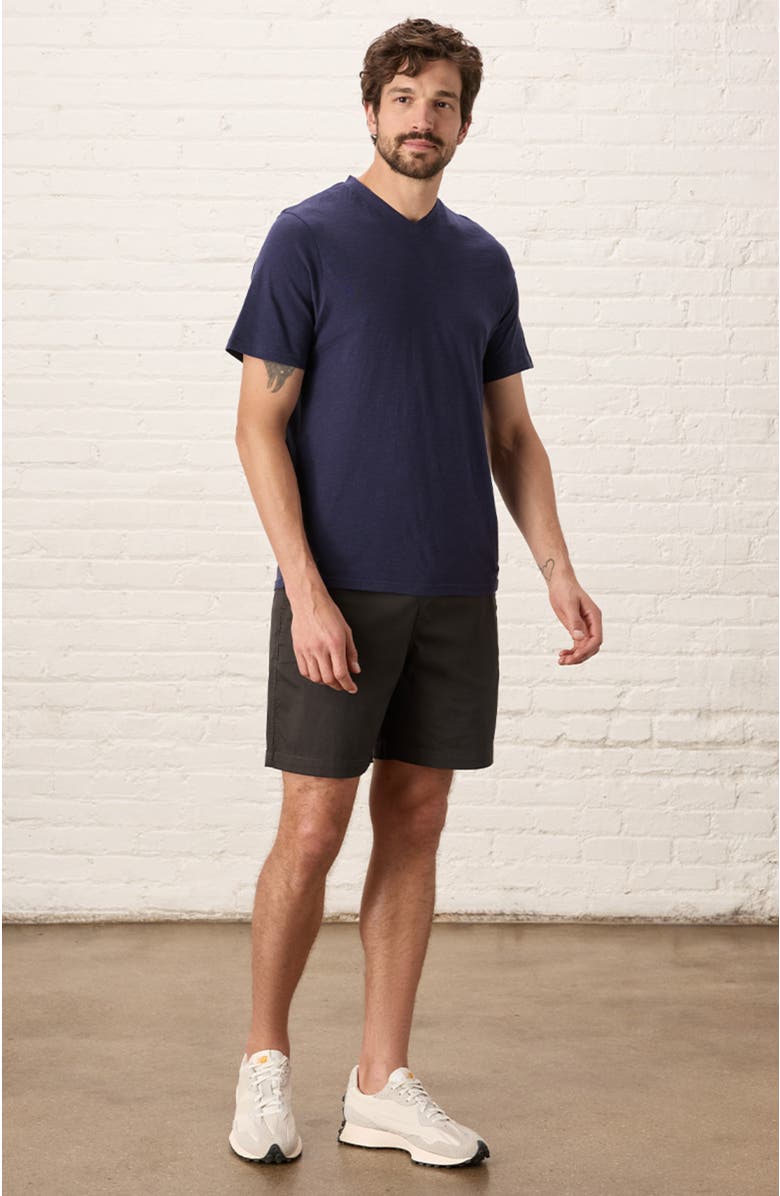 Pact Organic Cotton Featherweight Slub V-Neck Tee, Alternate, color, Eclipse