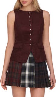Avec Les Filles Faux Suede Vest