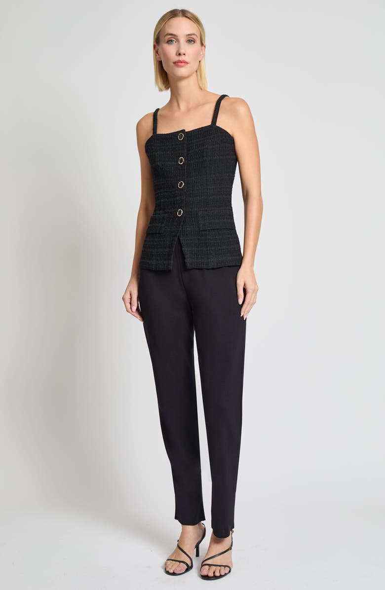 Misook Tonal Plaid Knit Tank, Alternate, color, 