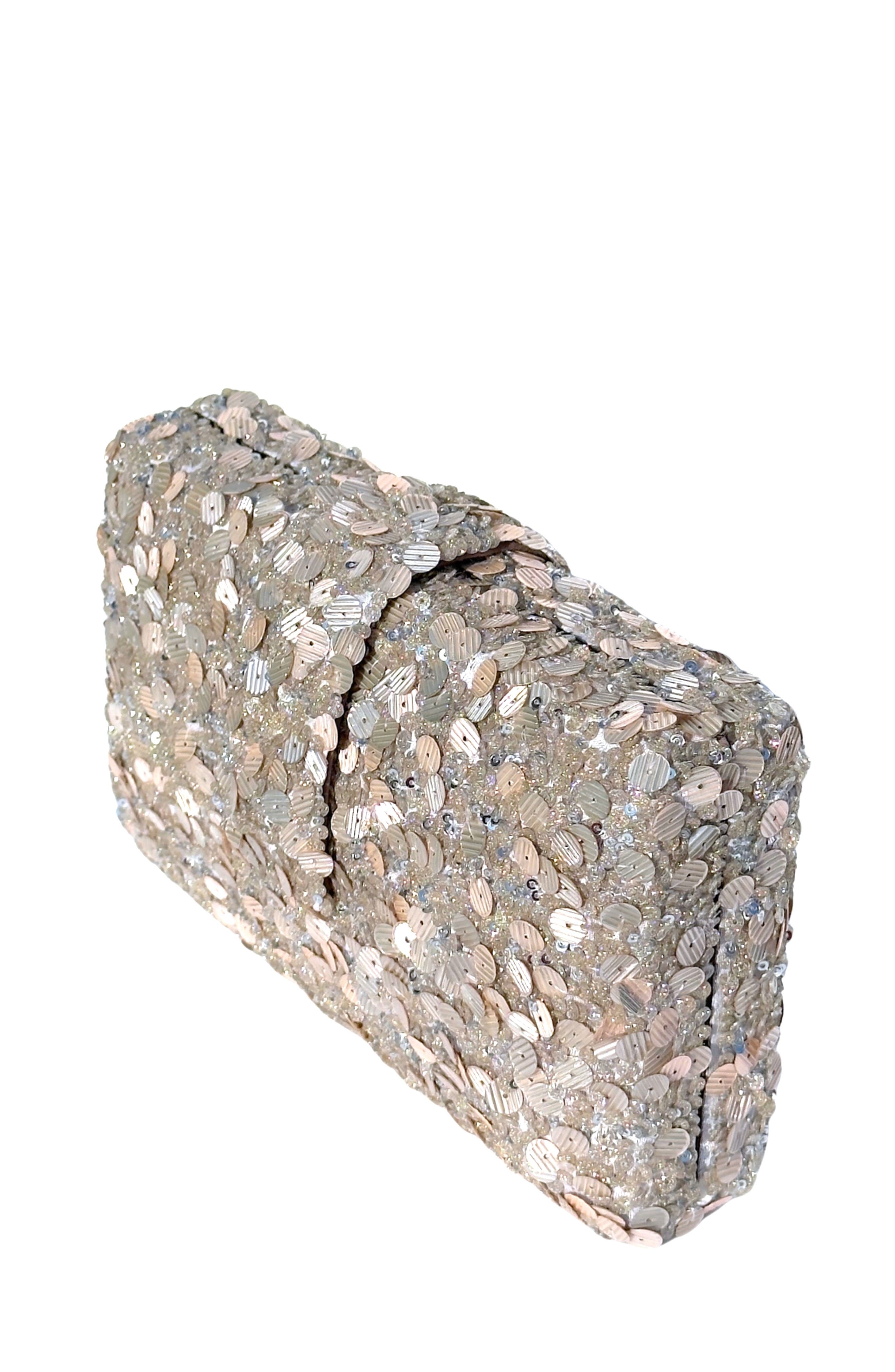 Classic Sequin Kitsch Clutch, Alternate, color, Cloud
