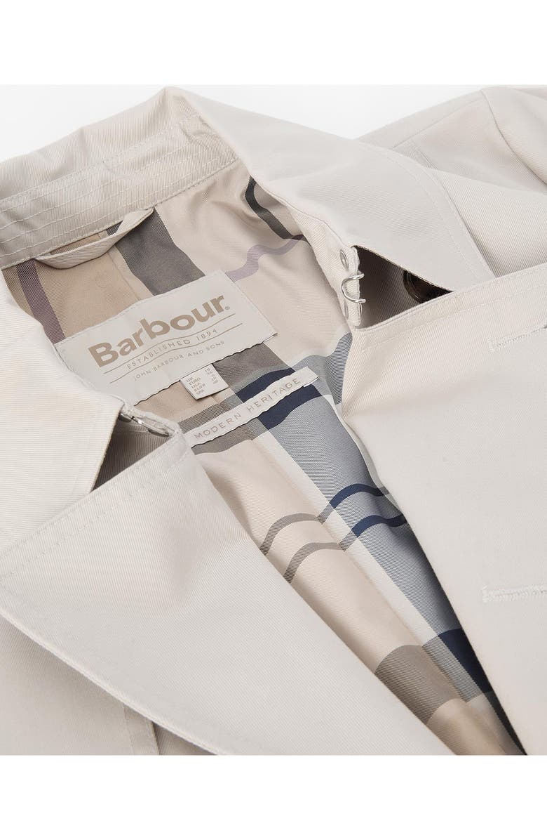 Barbour Greta Belted Water Resistant Twill Trench Coat, Alternate, color, Mist/Hessian Tartan