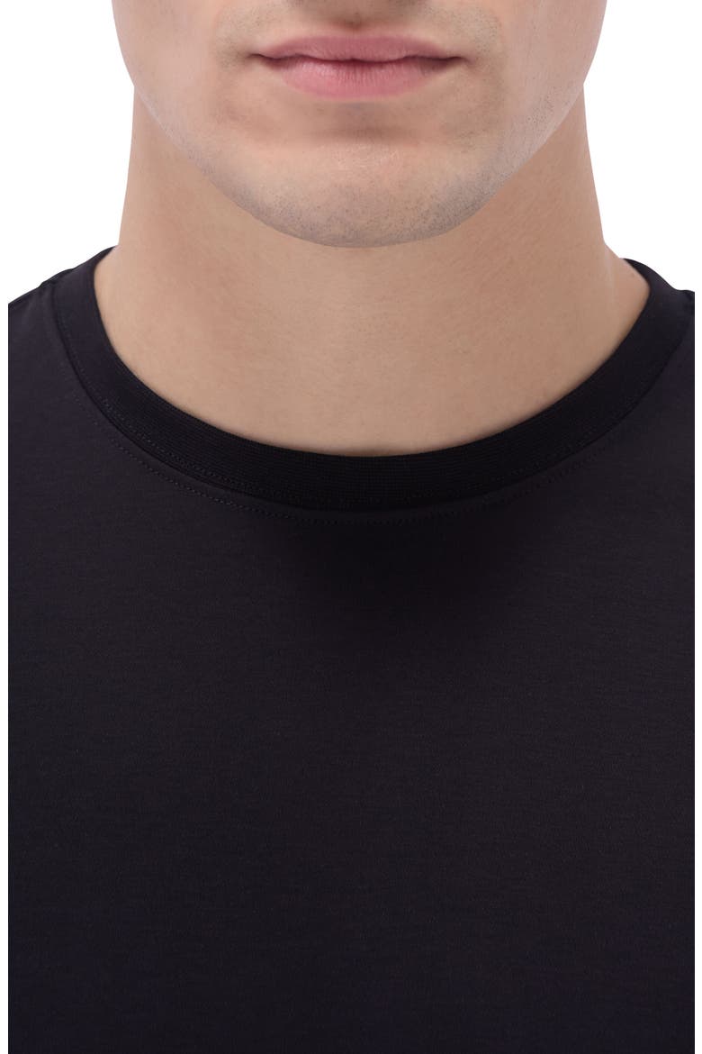 Hank Solid Pima Cotton T-Shirt, Alternate, color, BLACK
