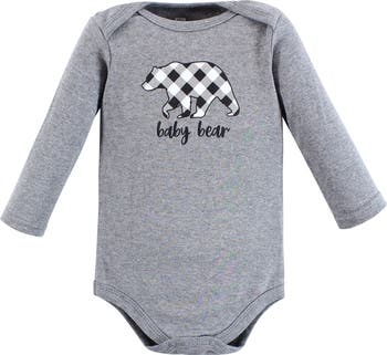 Cotton Long-Sleeve Bodysuits 3-Pack