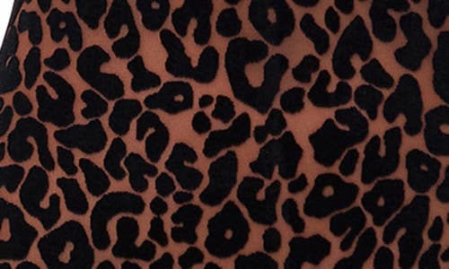 Naked Wardrobe Leopard Velvet Burnout Halter Capri Bodysuit In Multi