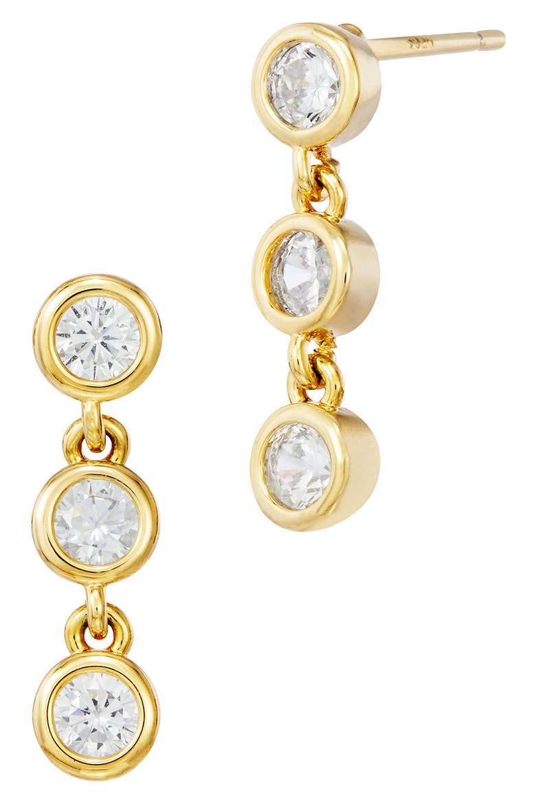 Cubic Zirconia Necklace and Drop Earrings Set, Alternate, color, YELLOW