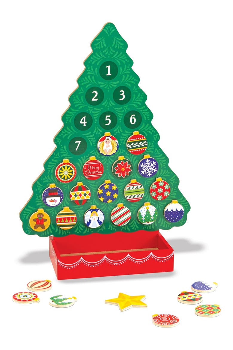 Wooden Advent Calendar, Main, color, GREEN