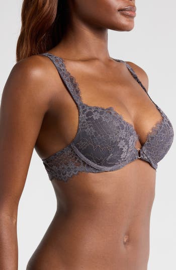 Poetique Metallic Underwire Plunge Push-Up Bra