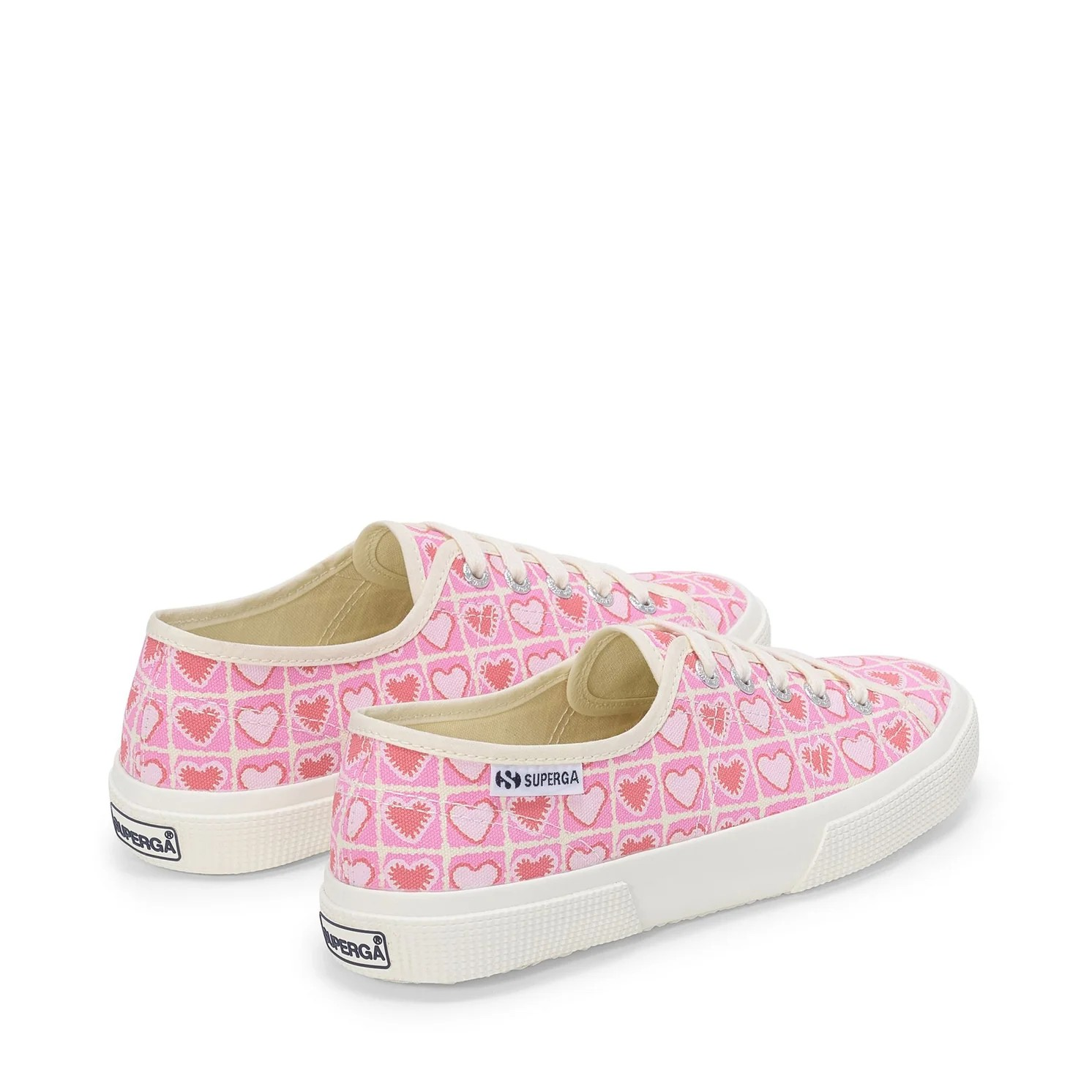 Superga 3750 Heart Crochet Print Leggera Sneakers, Alternate, color, Pink Beige Coral