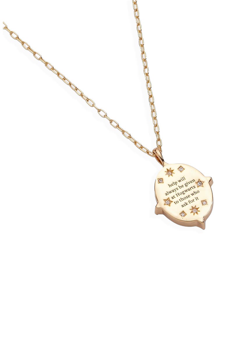 Harry Potter Hogwarts Pendant Necklace, Alternate, color, Gold