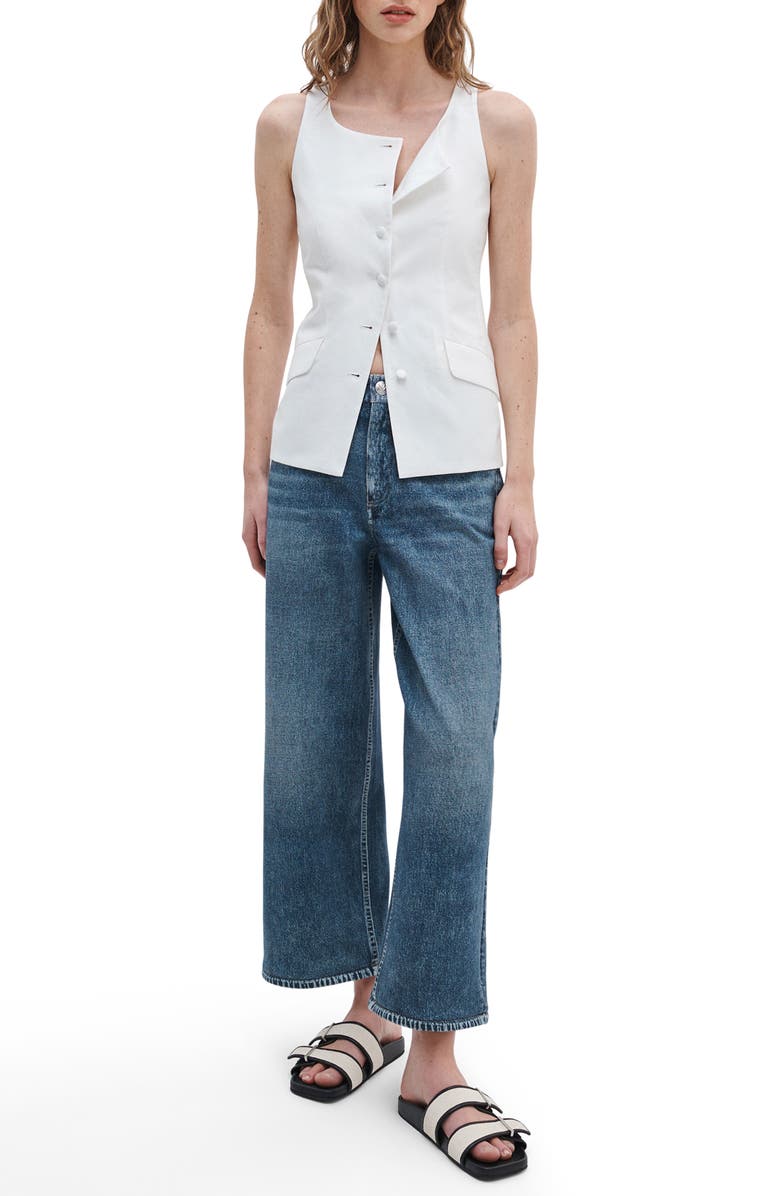 rag & bone rb Miramar Andi Ankle Wide Leg Cotton Terry Sweatpant Jeans, Alternate, color, Kimbr