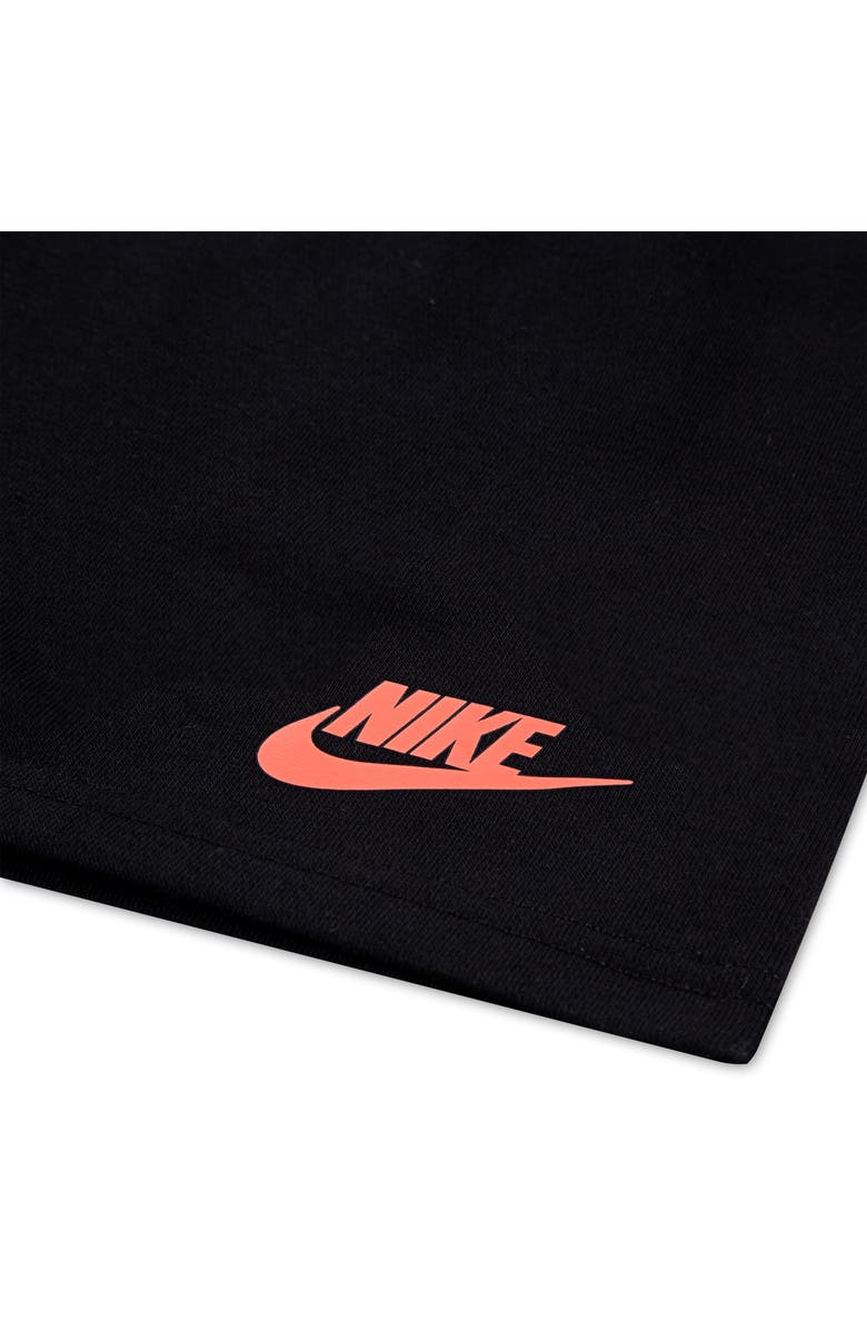 Nike Kids' On the Move Graphic T-Shirt & French Terry Shorts Set, Alternate, color, Black