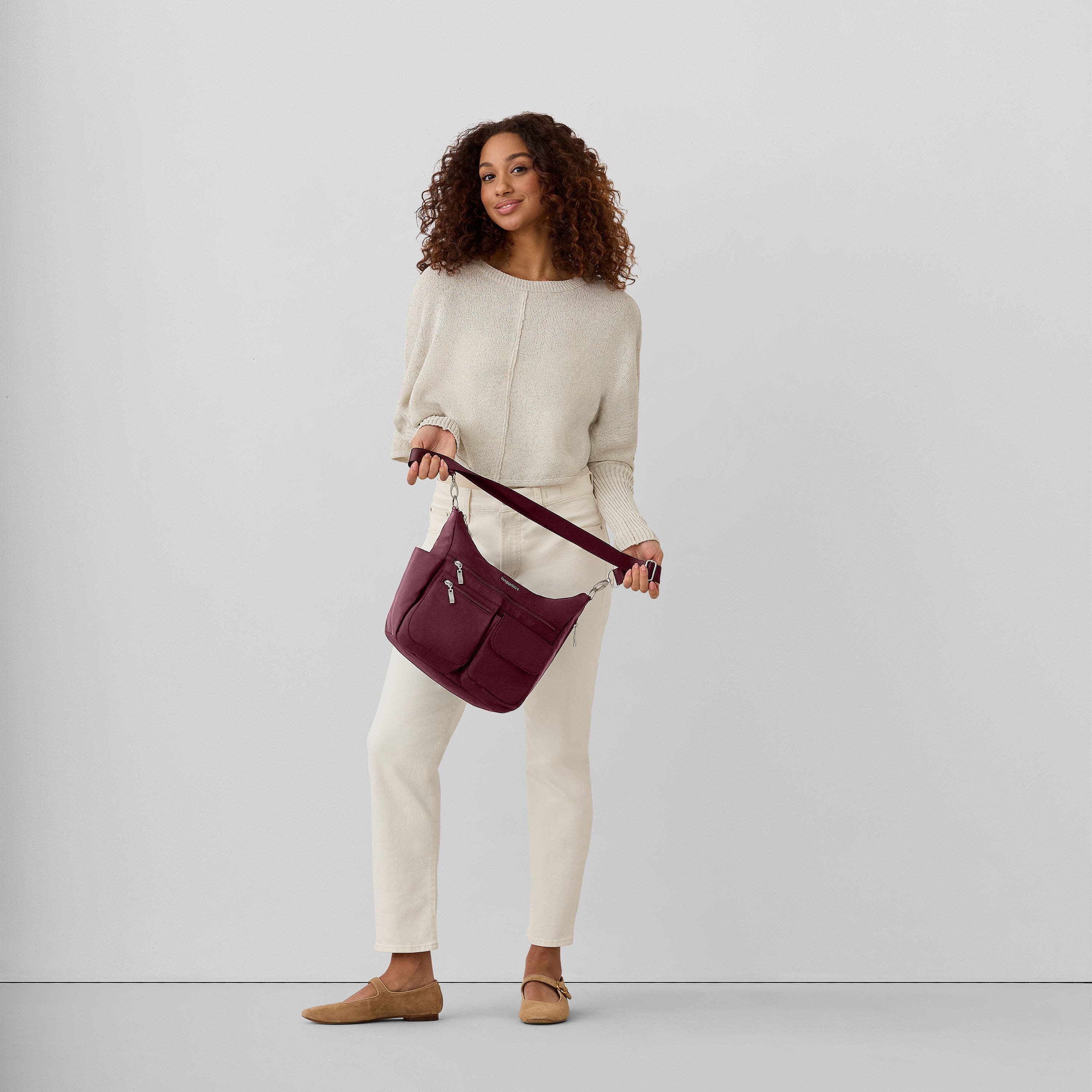 Modern Everywhere Hobo Crossbody Bag with Wristlet, Alternate, color, Jam