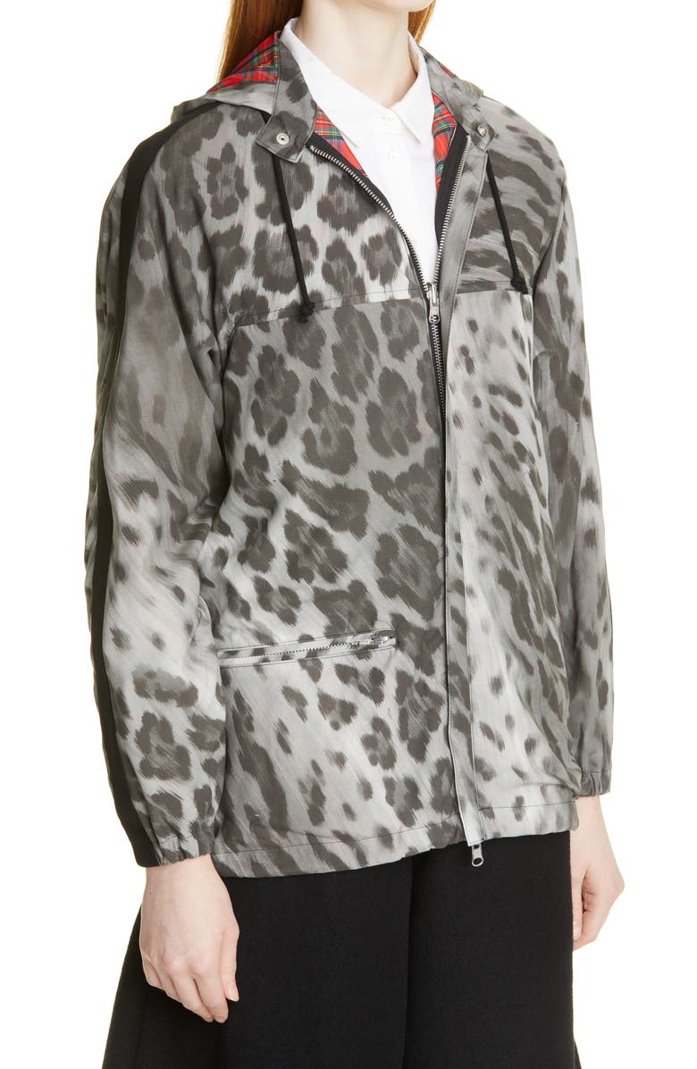Tao Comme des Garçons Leopard Print Hooded Jacket, Alternate, color,
