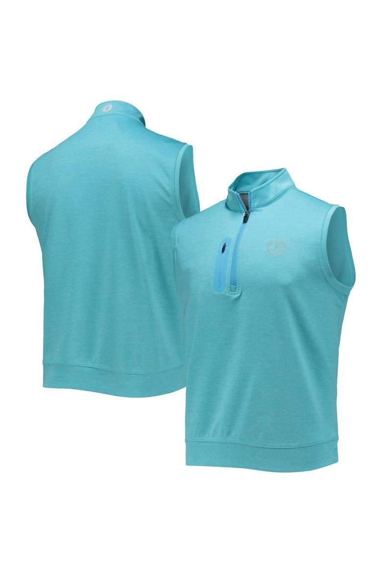 Men's johnnie-O Light Blue THE PLAYERS Denny Half-Zip Vest, Alternate, color, Light Blue
