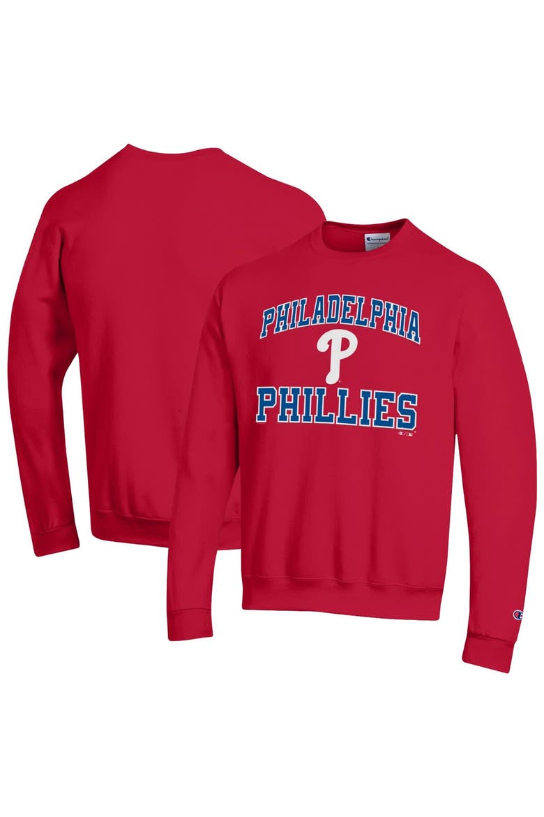 Men's Champion  Red Philadelphia Phillies Heart & Soul Powerblend Sweatshirt, Alternate, color, Red