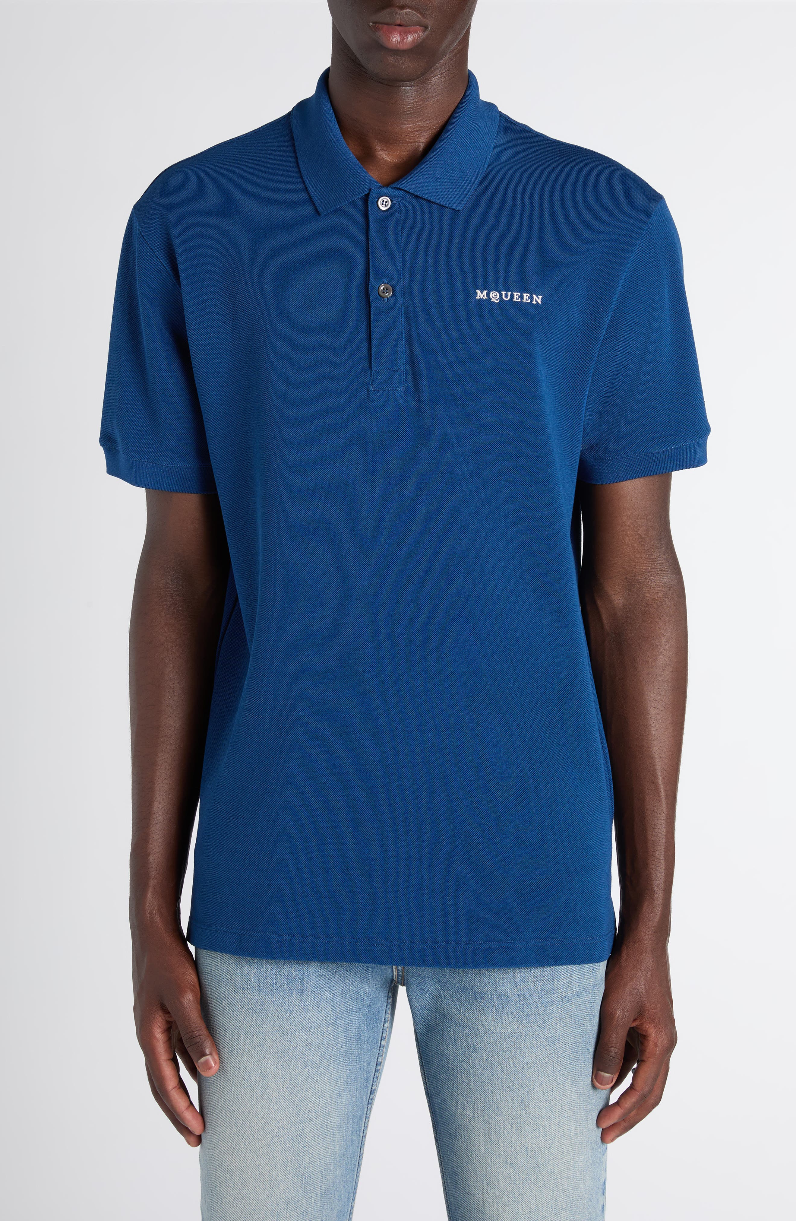 Embroidered Logo Cotton Pique Polo - image 3