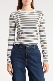 Nordstrom Everyday Stretch Pima Cotton Ribbed T-Shirt