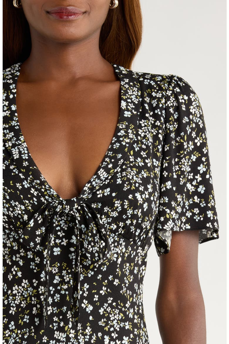 Tyra Floral Short Sleeve Midi Dress, Alternate, color, COLETTE