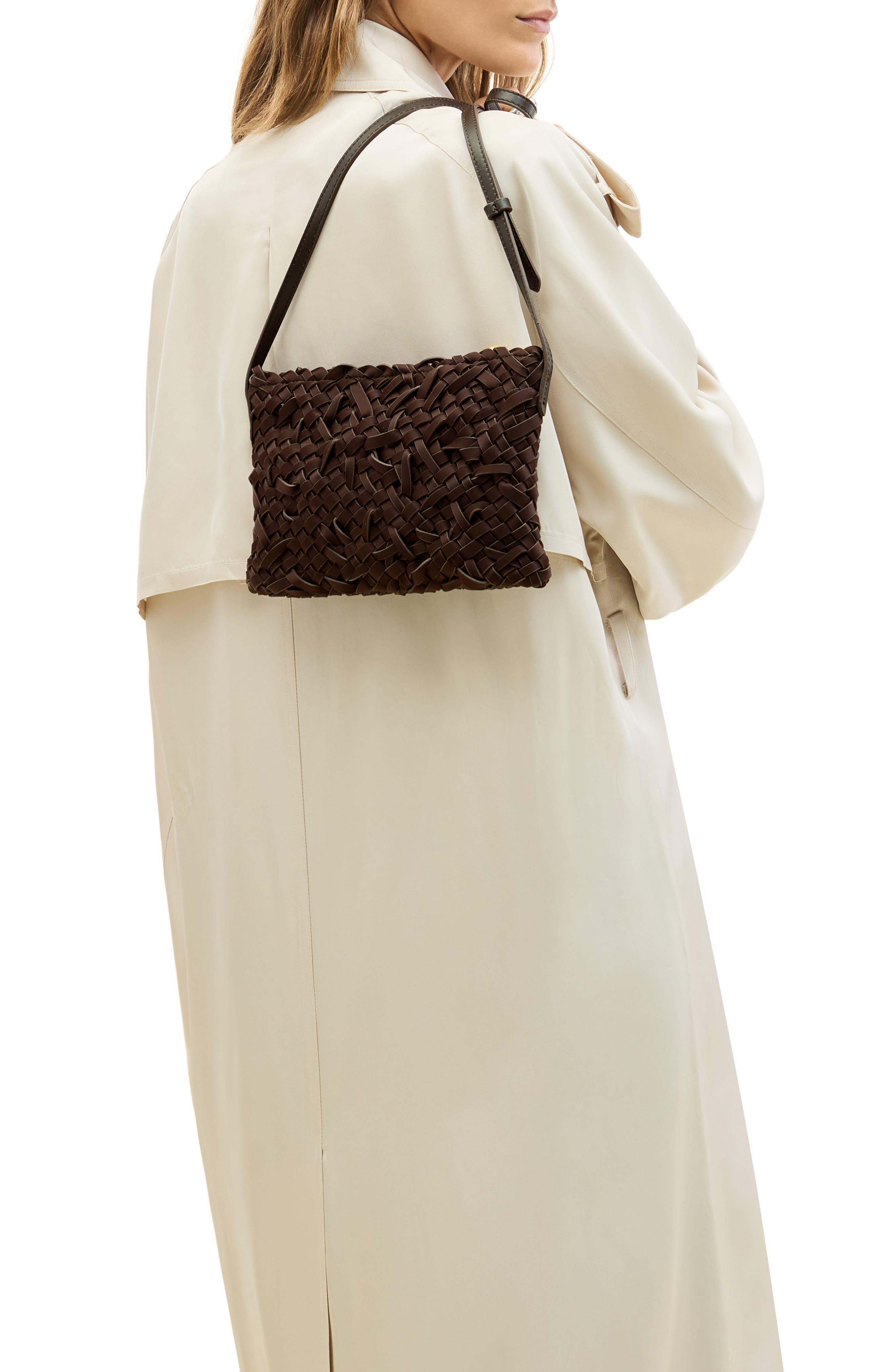 Soho Nest Weave Crossbody Bag, Alternate, color, CHOCOLATE
