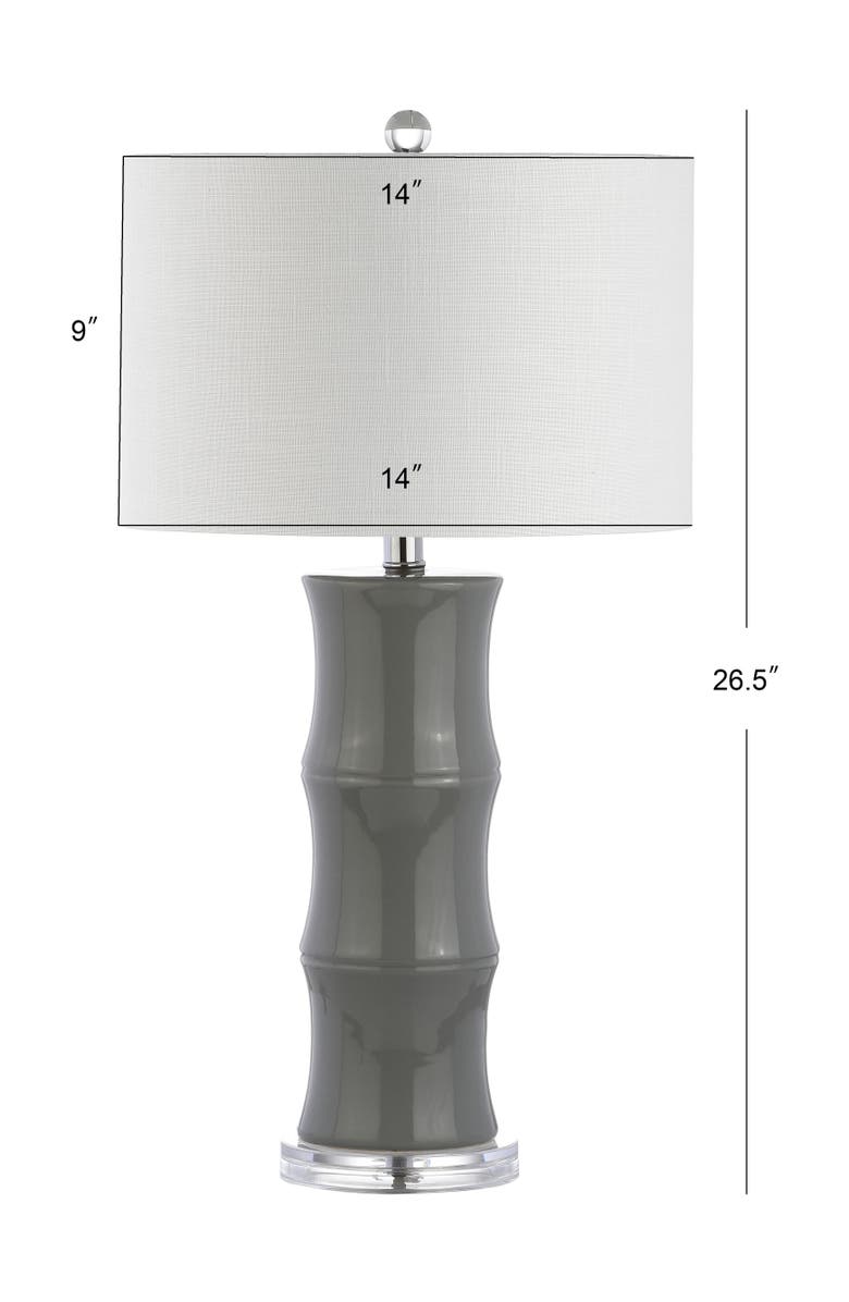 JONATHAN Y Tiki 26.5" Ceramic LED Table Lamp, Alternate, color, Gray