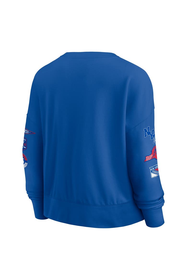 Women's Fanatics Blue New York Rangers Go Team Pullover Sweatshirt, Alternate, color, Blue