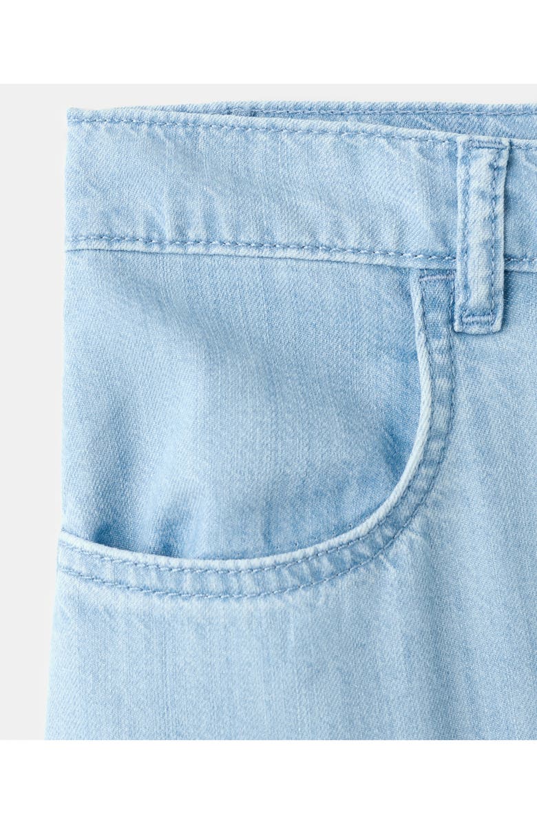 MANGO Mid Rise Palazzo Jeans, Alternate, color, Light Blue