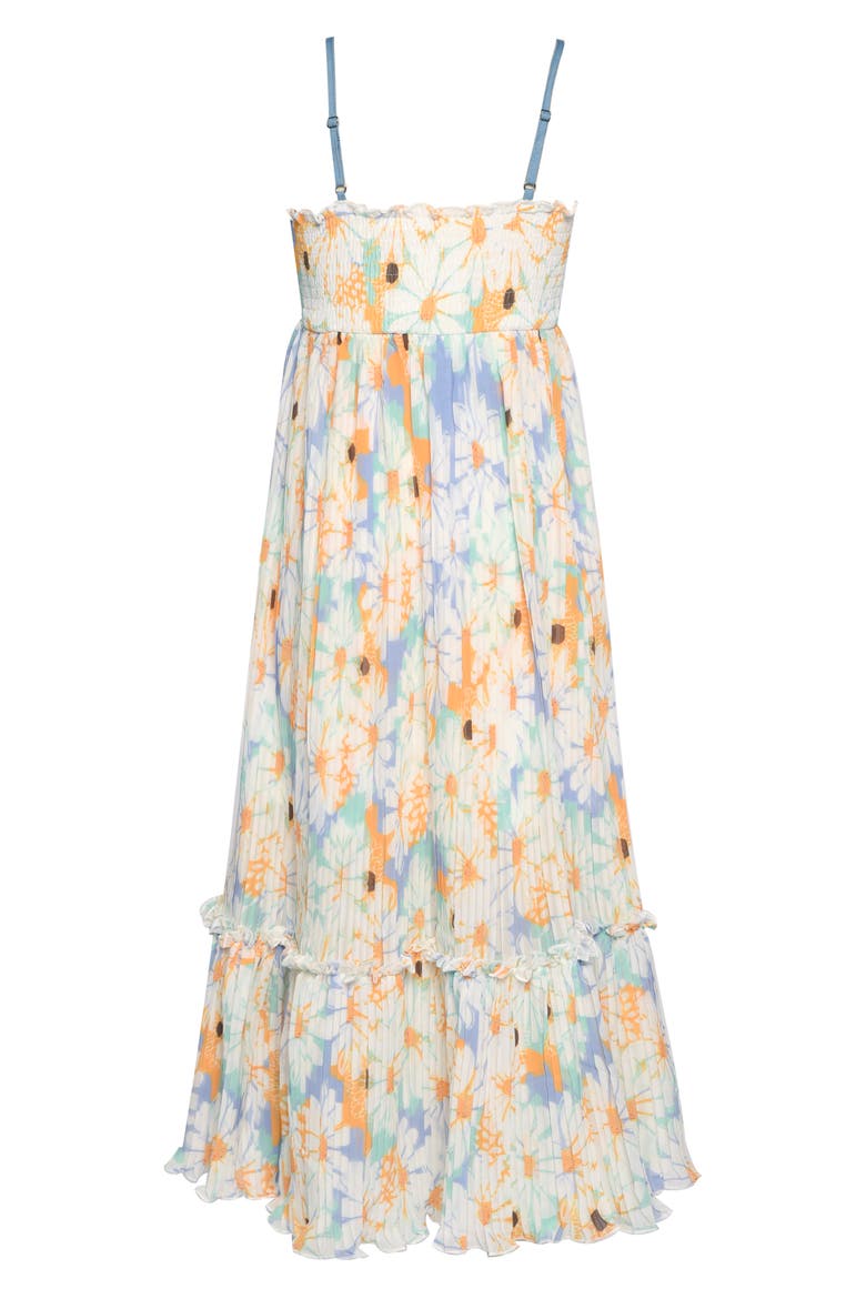 Mini Pleat Dress, Alternate, color, BLUE MULTI