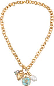 GUESS Logo Charm Necklace