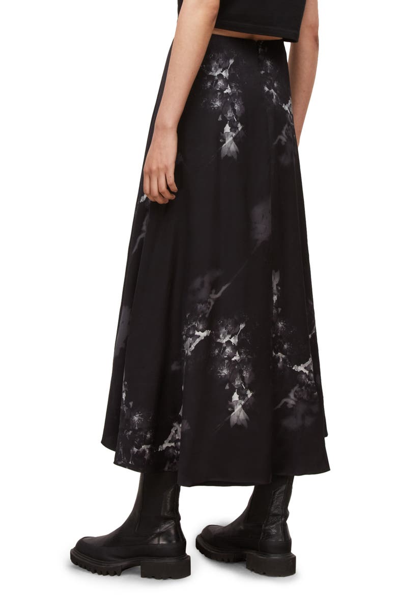 AllSaints Slvina Ume Floral Midi Skirt, Alternate, color,