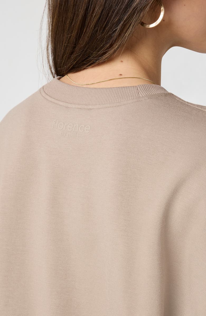 Florence by Mills Sporty Terry Crew Sweatshirt, Alternate, color, Taupe