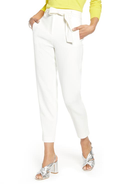 Tie Waist Twill Pants (Petite)