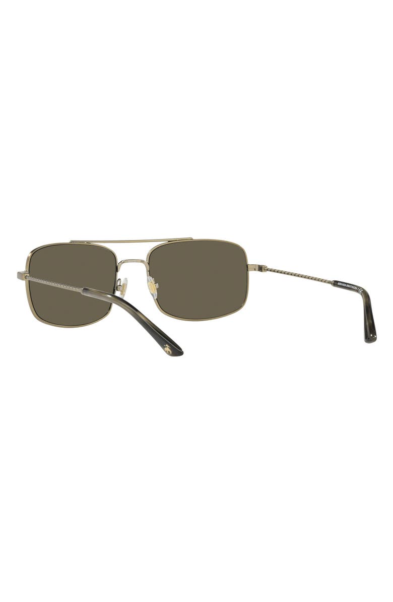 Brooks Brothers 58mm Rectangular Sunglasses, Alternate, color, 