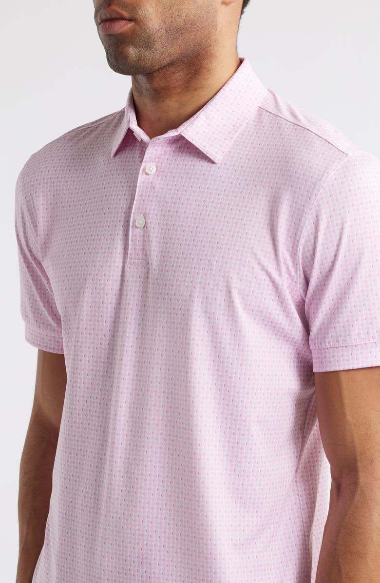 Mizzen+Main Versa Trim Fit Dot Print Golf Polo, Alternate, color, Rose Circle Geo