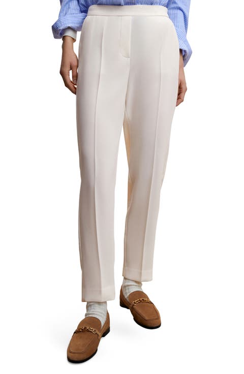 Flowy Straight Leg Suit Pants