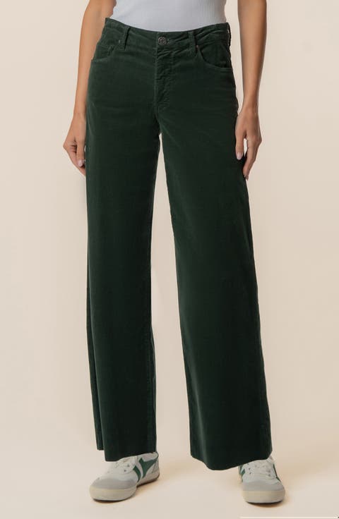Meg Fab Ab High Waist Wide Leg Corduroy Pants