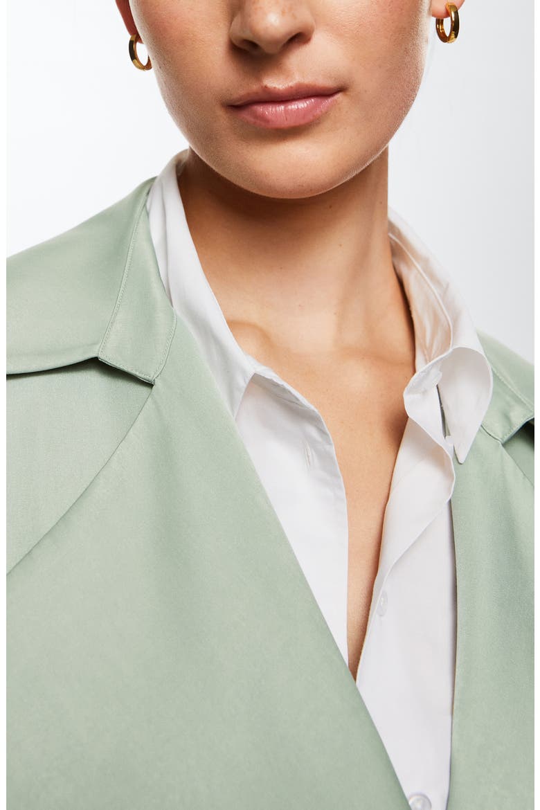 Belted Fluid Trench Coat, Alternate, color, PASTEL GREEN