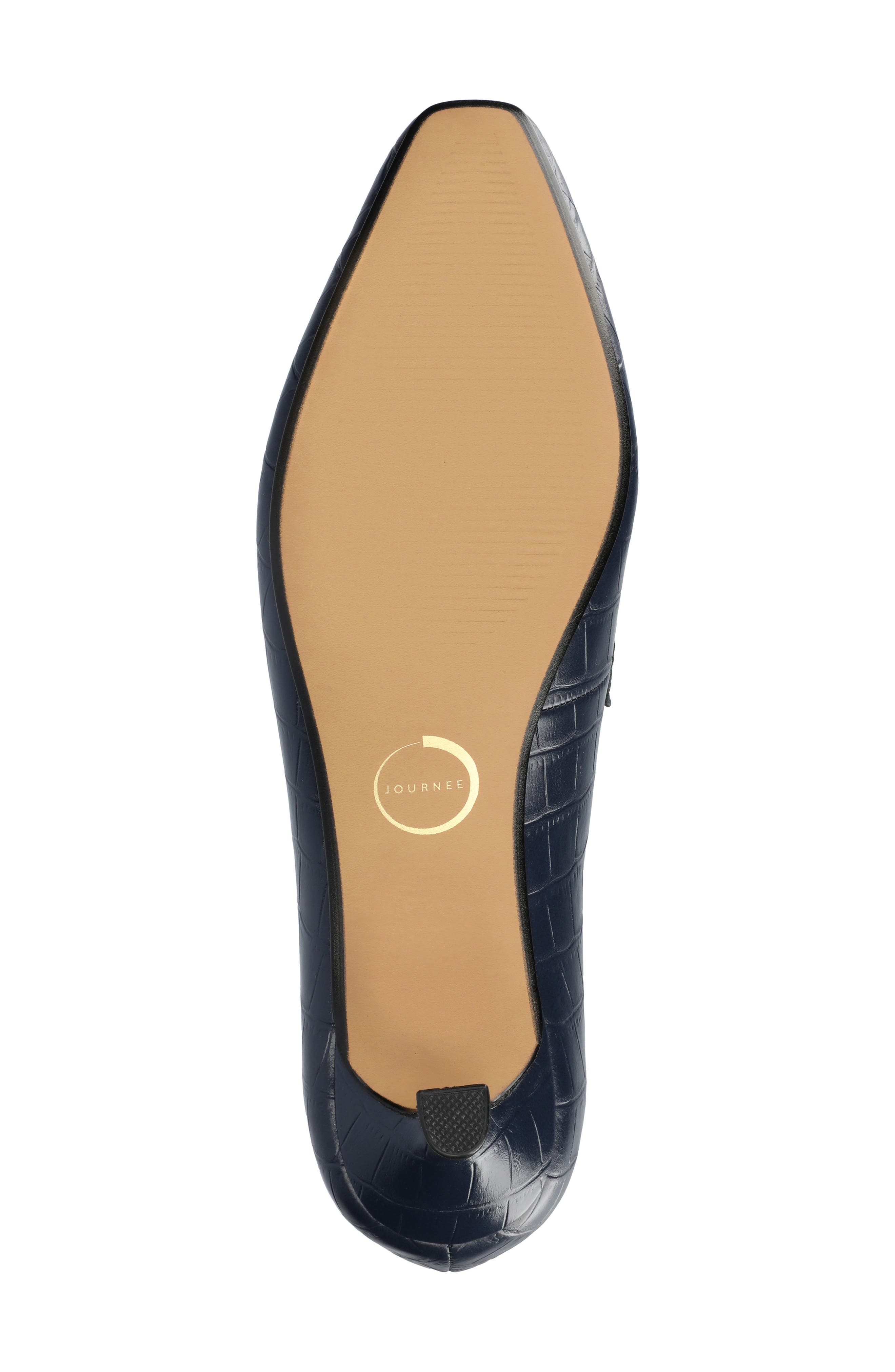 Celina Croc Embossed Loafer Pump - Wide Width Available, Alternate, color, NAVY