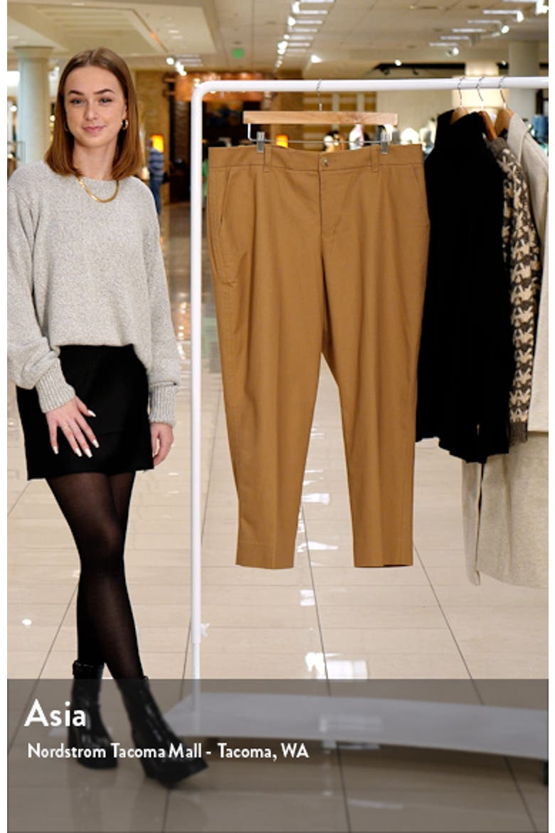 Stretch Cotton Blend Cigarette Pants video