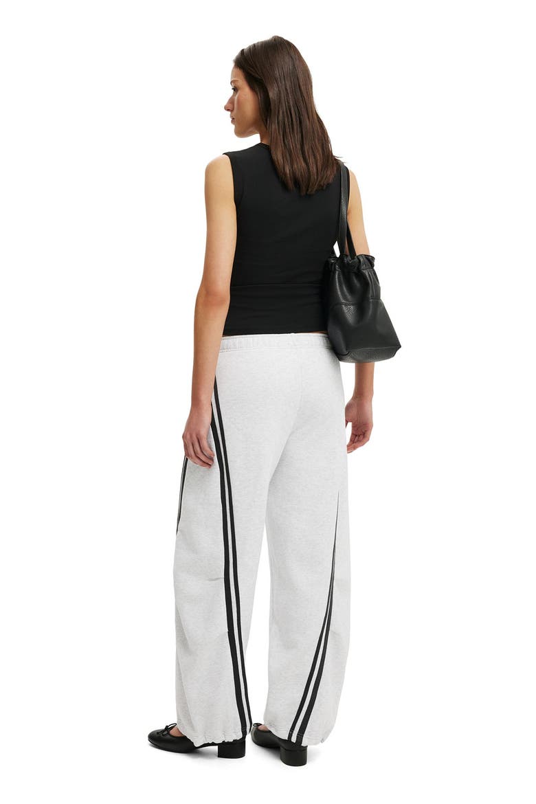 Women's Barrel Leg Sweatpant, Alternate, color, Light Grey Marle Taping