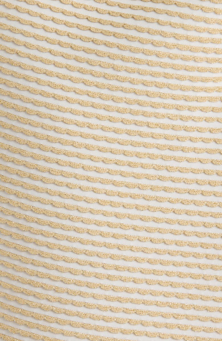 Ramy Brook Xana Scallop Metallic Cover-Up Skirt, Alternate, color, Gold Scallop