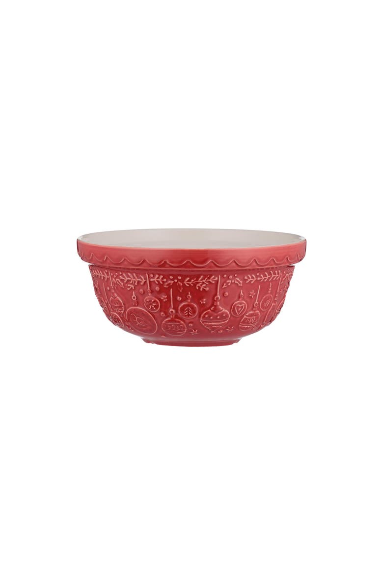 Deck The Halls Size 30 Red Mixing Bowl, 1.15 Quart, Main, color, Red