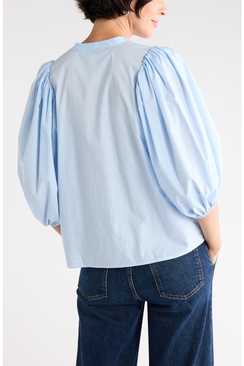 Puff Sleeve Top, Alternate, color, BLUE SKYWAY