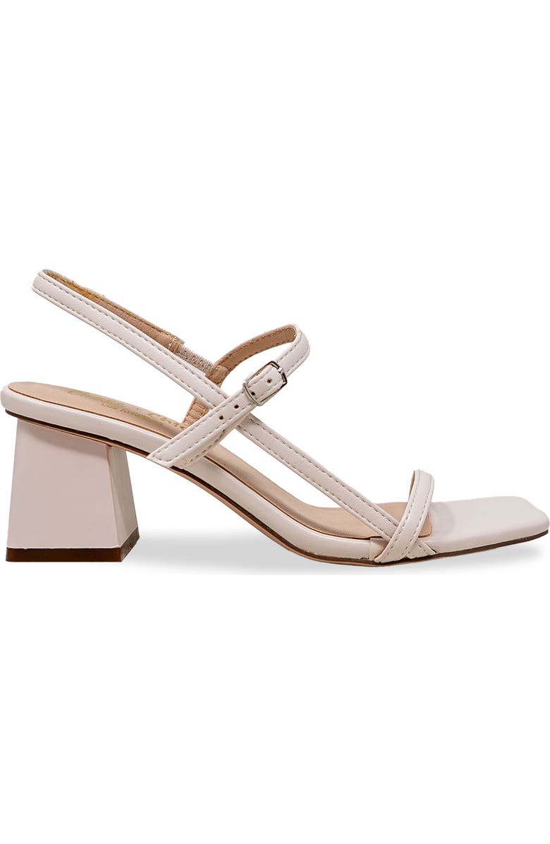CHASE AND CHLOE Maple Slingback Block Heel Sandal, Alternate, color, Beige Pu