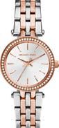 MICHAEL Michael Kors Michael Kors 'Petite Darci' Crystal Bezel Bracelet Watch, 26mm